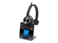 Poly Savi 7410 OFFICE - Savi 7400 series - headset - på örat - DECT / Bluetooth - trådlös - svart 8L589AA#ABB