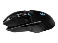 Logitech Wireless Gaming Mouse G903 LIGHTSPEED with HERO 16K sensor - Mus - höger- och vänsterhänta - optisk - 11 knappar - trådlös, kabelansluten - USB, 2.4 GHz - USB Logitech LIGHTSPEED-mottagare 910-005672