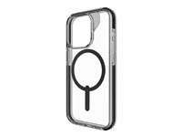 Zagg Santa Cruz Snap - Baksidesskydd för mobiltelefon - MagSafe-kompatibilitet - svart, transparent - för Apple iPhone 15 Pro 702312638