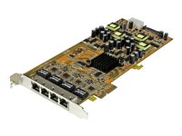 StarTech.com Gigabit Power over Ethernet PCIe-nätverkskort med 4 portar - PSE/PoE PCI Express-nätverkskort - Nätverksadapter - PCIe x4 - Gigabit Ethernet x 4 ST4000PEXPSE