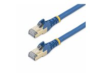 StarTech.com 7,5 m CAT6a-patchkabel - Skyddad (STP) - 100% kopparledning - Hakfria kontakter - Blå - Patch-kabel - RJ-45 (hane) till RJ-45 (hane) - 7.5 m - STP - CAT 6a - formpressad, hakfri - blå 6ASPAT750CMBL