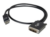 C2G 2m DisplayPort to Single Link DVI-D Adapter Cable M/M - DP to DVI - Black - DisplayPort-kabel - DisplayPort (hane) till DVI-D (hane) - 2 m - svart 84329