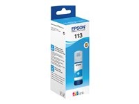 Epson EcoTank 113 - 70 ml - cyan - original - påfyllnadsbläck - för EcoTank ET-16150, 16650, 5150, 5170, 5800, 5850, 5880; EcoTank Pro ET-16680, 5150, 5170 C13T06B240