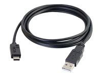 C2G 12ft USB C to USB A Cable - M/M - USB-kabel - 24 pin USB-C (hane) till USB (hane) - USB 2.0 - 3.66 m - formpressad - svart 28873