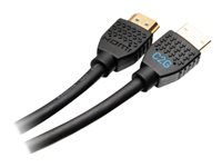C2G 15ft 4K HDMI Cable with Ethernet - Premium Certified - High Speed 60Hz - HDMI-kabel med Ethernet - HDMI hane till HDMI hane - 4.57 m - skärmad - svart - stöd för 4K 50186