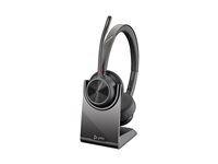 HP Poly Voyager 4320-M - Voyager 4300 UC series - headset - på örat - Bluetooth - trådlös, kabelansluten - USB-C - svart - Certifierad för Microsoft-teams, Zoomcertifierad 77Z32AA
