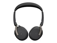 Jabra Evolve2 65 Flex MS Stereo - Headset - på örat - Bluetooth - trådlös - aktiv brusradering - USB-C - svart - Certifierad för Microsoft-teams 26699-999-899