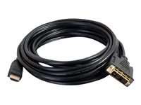 C2G 0.5m (1.6ft) HDMI to DVI Cable - HDMI to DVI-D Adapter Cable - 1080p - Adapterkabel - DVI-D hane till HDMI hane - 50 cm - skärmad - svart 42513