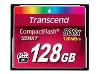 Transcend - Flash-minneskort - 128 GB - 800x - CompactFlash TS128GCF800