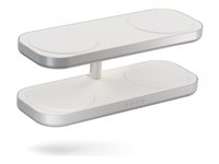 ZENS Quattro Charger Pro 4 - Trådlöst laddställ + växelströmsadapter - 15 Watt - 4 utdatakontakter (magnetisk) - vit ZEQC01W/00