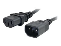 C2G Computer Power Cord Extension - Förlängningskabel för ström - power IEC 60320 C13 till IEC 60320 C14 - AC 250 V - 0.5 m 88501