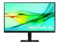 Samsung ViewFinity S6 S27D602USU - S60UD Series - LED-skärm - USB - 27" - 2560 x 1440 QHD @ 100 Hz - IPS - 350 cd/m² - 1000:1 - HDR10 - 5 ms - HDMI, 2xDisplayPort, USB-C - svart LS27D602USUXXE