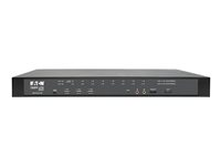 Eaton Tripp Lite series 16-Port Cat5 KVM over IP Switch with Virtual Media - 1 Local & 1 Remote User, 1U Rack-Mount, TAA - Omkopplare för tangentbord/video/mus - 16 x KVM port(s) - 1 lokal användare - 2 IP-användare - rackmonterbar - offentliga sektorn GSA - TAA-kompatibel B064-016-01-IPG