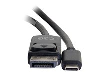 C2G - Adapterkabel - 24 pin USB-C (hane) till DisplayPort (hane) - USB 3.1 / Thunderbolt 3 / DisplayPort - 30.5 cm - stöd för 4K, guldblinkade kontakter - svart 26899