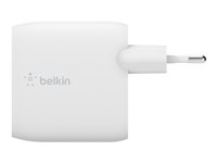 Belkin BoostCharge - Strömadapter - 40 Watt - Fast Charge, PD 3.0 - 2 utdatakontakter (2 x USB-C) WCB006VFWH