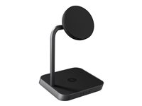 ZENS Office Charger 2 - Trådlös laddningsplatta/laddningsstativ + växelströmsadapter - 20 Watt - Apple Fast Charge - svart ZEDC26B/00
