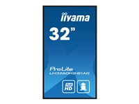 iiyama ProLite LH3260HS-B1AG - 32" Diagonal klass (31.5" visbar) LED-bakgrundsbelyst LCD-skärm - digital skyltning - med inbyggd SoC-mediespelare - 1080p 1920 x 1080 - kantbelysning - svart, matt finish LH3260HS-B1AG