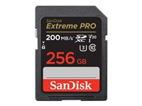SanDisk Extreme Pro - Flash-minneskort - 256 GB - Video Class V30 / UHS-I U3 / Class10 - SDXC UHS-I SDSDXXD-256G-GN4IN