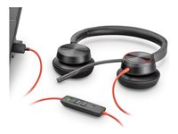Poly Blackwire C5220 - Blackwire 5200 series - headset - på örat - kabelansluten - 3,5 mm kontakt, USB-A - svart - Certifierad för Skype for Buisness, Certifierad för Microsoft-teams, Certifierad för Zoom Rooms, Avaya-certifierad, Cisco Jabber-certifierad 80R97A6