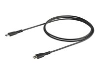 StarTech.com 1m tålig, svart USB-C till Blixtkabel - Hård, tålig aramifiber USB typ A till Blixtladdare/synkron strömsladd - Apple MFi-certifierad iPad/iPhone 12 - Lightning-kabel - Lightning hane till 24 pin USB-C hane - 1 m - svart RUSBCLTMM1MB