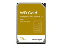 WD Gold WD161KRYZ - Hårddisk - 16 TB - inbyggd - 3.5" - SATA 6Gb/s - 7200 rpm - buffert: 512 MB WD161KRYZ