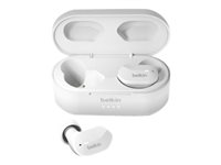 Belkin SoundForm - True wireless-hörlurar med mikrofon - inuti örat - Bluetooth - vit AUC001BTWH