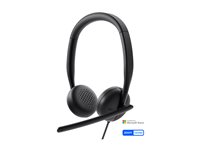 Dell Wired Headset WH3024 - Headset - på örat - kabelansluten - USB-C - Zoomcertifierad, Certifierad för Microsoft-teams WH3024-DWW