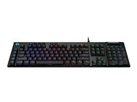 Logitech G815 LIGHTSYNC RGB Mechanical Gaming Keyboard - GL Tactile - Tangentbord - bakgrundsbelysning - USB - Nordisk - tangentbrytare: GL Tactile - svart - för Komplett Epic Gaming PC a166, a170 920-008989