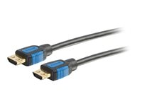 C2G 3ft HDMI Cable with Gripping Connectors - High Speed 4K HDMI Cable - 4K 60Hz - M/M - HDMI-kabel med Ethernet - HDMI hane till HDMI hane - 91.4 cm - dubbelt skärmad - svart - stöd för 4K 29675