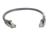 C2G Cat6a Booted Shielded (STP) Network Patch Cable - Patch-kabel - RJ-45 (hane) till RJ-45 (hane) - 7 m - STP - CAT 6a - formpressad, hakfri, tvinnad - grå 89906