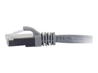 C2G Cat6a Booted Shielded (STP) Network Patch Cable - Patch-kabel - RJ-45 (hane) till RJ-45 (hane) - 10 m - STP - CAT 6a - formpressad, hakfri, tvinnad - grå 89922