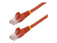 StarTech.com Cat5e patchkabel med hakfria RJ45-kontakter ? 1 m, röd - Patch-kabel - RJ-45 (hane) till RJ-45 (hane) - 1 m - UTP - CAT 5e - stigare, hakfri - röd 45PAT1MRD