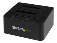 StarTech.com Dual-Bay USB 3.0 eSATA to SATA Hard Drive Docking Station, USB Hard Drive Dock, External 2.53.5 SATA IIIIII, SSDHDD Docking Station, Hot-Swap Hard Drive Bays - Top-Loading - Kontrollerkort - 2.5", 3.5" - SATA 6Gb/s - eSATA 6Gb/s, USB 3.0 - svart - för P/N: SVA12M5NA SDOCK2U33EB