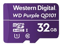 WD Purple SC QD101 WDD032G1P0C - Flash-minneskort - 32 GB - UHS-I U1 / Class10 - microSDHC - lila WDD032G1P0C