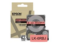 Epson LabelWorks LK-6RBJ - Svart på mattrött - Rulle ( 2,4 cm x 8 m) 1 kassett(er) hängande låda - bandpatron - för LabelWorks LW-C610 C53S672073