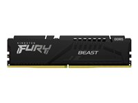 Kingston FURY Beast - DDR5 - sats - 128 GB: 4 x 32 GB - DIMM 288-pin - 5600 MHz / PC5-44800 - CL40 - 1.25 V - ej buffrad - on-die ECC - svart KF556C40BBK4-128