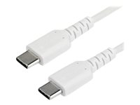 StarTech.com 2 m USB-C-kabel -&nbsp;vit - USB-kabel - USB-C (hane) rak till USB-C (hane) rak - Thunderbolt 3 / USB 2.0 - 2 m - vit RUSB2CC2MW