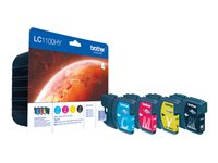 Brother LC1100HY - 4-pack - Lång livslängd - svart, gul, cyan, magenta - original - blister - bläckpatron - för Brother DCP-6690CW, MFC-5890CN, MFC-5895CW, MFC-6490CW, MFC-6890CDW LC1100HYVALBP