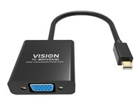 Vision Professional - Videokort - Mini DisplayPort (hane) till HD-15 (VGA) (hane) - svart TC-MDPVGA/BL