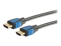 C2G 6ft HDMI Cable with Gripping Connectors - High Speed 4K HDMI Cable - 4K 60Hz - M/M - HDMI-kabel med Ethernet - HDMI hane till HDMI hane - 1.83 m - dubbelt skärmad - svart - stöd för 4K 29677