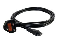 C2G Laptop Power Cord - Strömkabel - IEC 60320 C5 till BS 1363 (hane) - AC 250 V - 1 m - formpressad - svart - Storbritannien 80601