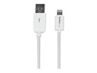 StarTech.com 3 m USB till Lightning-kabel - Lång iPhone/iPad/iPod-laddningskabel - Lightning till USB-kabel - Apple MFi-certifierad - Vit - Lightning-kabel - Lightning hane till USB hane - 3 m - vit - för P/N: KITBXAVHDPEU, KITBXAVHDPNA, KITBXAVHDPUK, KITBXDOCKPEU, KITBXDOCKPUK, KITBZDOCK USBLT3MW