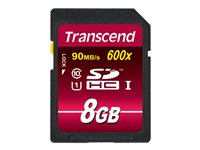 Transcend Ultimate - Flash-minneskort - 8 GB - UHS Class 1 / Class10 - 133x - SDHC UHS-I TS8GSDHC10U1