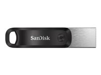 SanDisk iXpand Go - USB flash-enhet - 64 GB - USB 3.0 / Lightning - för Apple iPad/iPhone (Lightning) SDIX60N-064G-GN6NN