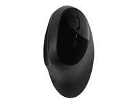 Kensington Pro Fit Ergo Wireless Mouse - Mus - ergonomisk - 5 knappar - trådlös - 2.4 GHz, Bluetooth 4.0 LE - trådlös USB-mottagare - svart - detaljhandel K75404EU