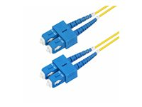 StarTech.com 30m (98.4ft) SC to SC (UPC) OS2 Single Mode Duplex Fiber Optic Cable, 9/125µm, Laser Optimized, 40G/100G Zipcord, Bend Insensitive, Low Insertion Loss - LSZH Fiber Patch Cord (SMDOS2SCSC30M) - Patch-kabel - SC/UPC enkelläge (hane) till SC/UPC enkelläge (hane) - 30 m - 30 m - 2 mm - fiberoptisk - duplex - 9 / 125 mikrometer - OS1/OS2 - halogenfri - gul SMDOS2SCSC30M