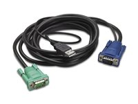APC - Tangentbords-/video-/muskabel - USB, HD-15 (VGA) (hane) till HD-15 (VGA) (hane) - 1.83 m - för P/N: AP5201, AP5202, AP5808, AP5816, KVM1116R AP5821