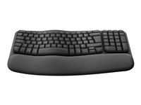 Logitech Wave Keys for Business - Tangentbord - trådlös - 2.4 GHz, Bluetooth 5.1 LE - QWERTZ - tysk - grafit 920-012327