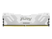 Kingston FURY Renegade - DDR5 - modul - 32 GB - DIMM 288-pin - 6400 MT/s / PC5-51200 - CL32 - 1.4 V - ej buffrad - icke ECC - vit, silver KF564C32RW-32