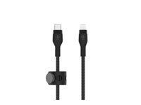 Belkin BoostCharge - Lightning-kabel - 24 pin USB-C hane till Lightning hane - 2 m - svart CAA011BT2MBK